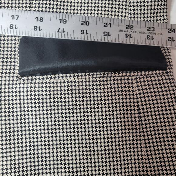 Vtg FIORI 46R Sport Coat Silk Wool Houndstooth Tan Black Canada 90s Flaw - Picture 7 of 14